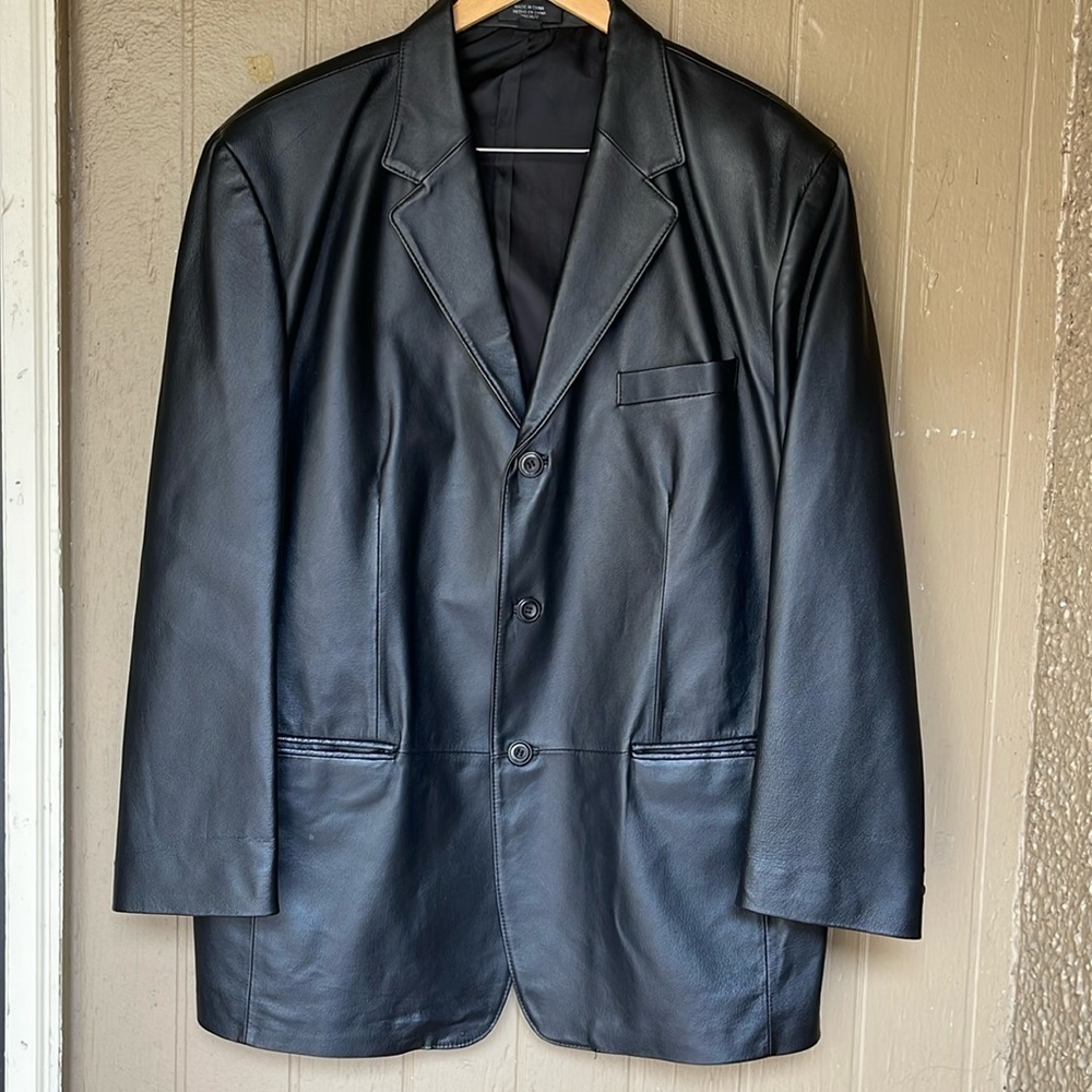 J.Ferrar men’s leather blazer